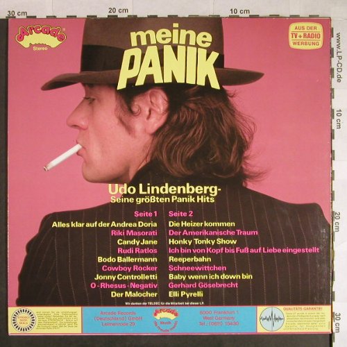 Lindenberg,Udo: Meine Panik-Seine größten PanikHits, Arcade/Ikea Innersleeve(ADE G 115), D,  - LP - H542 - 7,50 Euro
