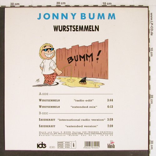 Jonny Bumm: Wurstsemmeln*4, Promo, Blush  Musterplatte (87005), D Typ: 12" Best.-Nr.: H5549 Preis: 1,00 Euro