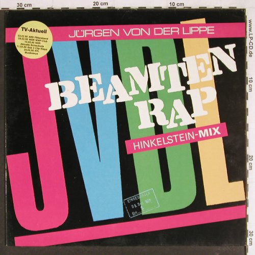 von der Lippe,Jürgen: Beamten Rap*3+1, Hinkelstein-Mix, Ariola(612 976), D, m-/vg+, 1990 - 12inch - H5550 - 1,00 Euro