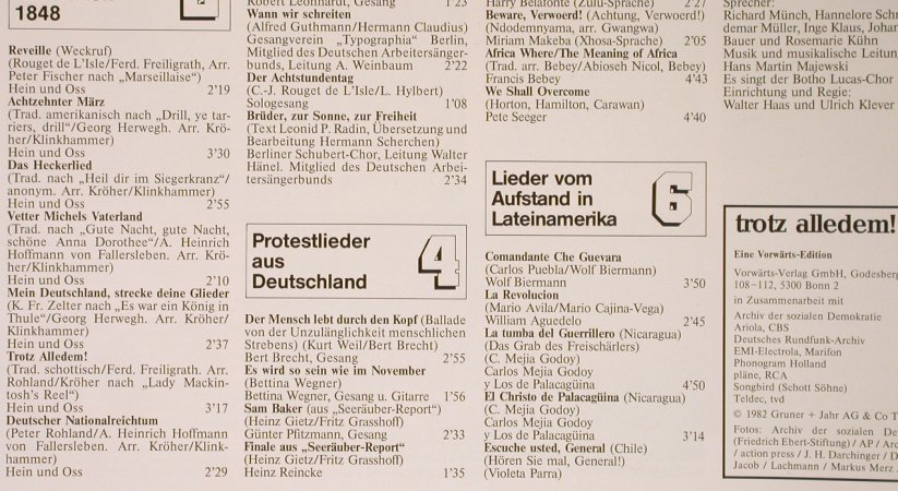 V.A.Trotz Alledem !: Pete Seeger...poetische Reportage,B, Vorwärts Ed.Box/Marifon(296 069/73), 24S.Bookl, 1982 - 5LP - H5630 - 24,00 Euro