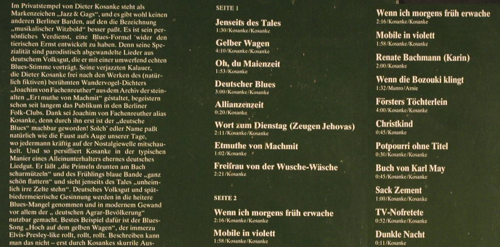 Kosanke,Dieter F.H.: singt,swingt u.pinkt.JvFachenreuter, Jupiter/Oeser(87 657 IU), D,m-/vg+, 1973 - LP - H5713 - 9,00 Euro
