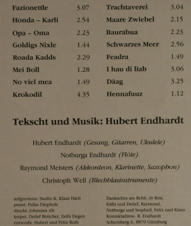 Endhardt,Hubert: Roada Kadds, Pallas/Hubert Endhardt(HE 81), D,  - LP - H607 - 9,00 Euro