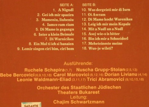 V.A.Bin ich mir a Fidler: Jiddische Volkslieder, Satyr-Club Ed.(32248 7), D,  - LP - H6153 - 9,00 Euro