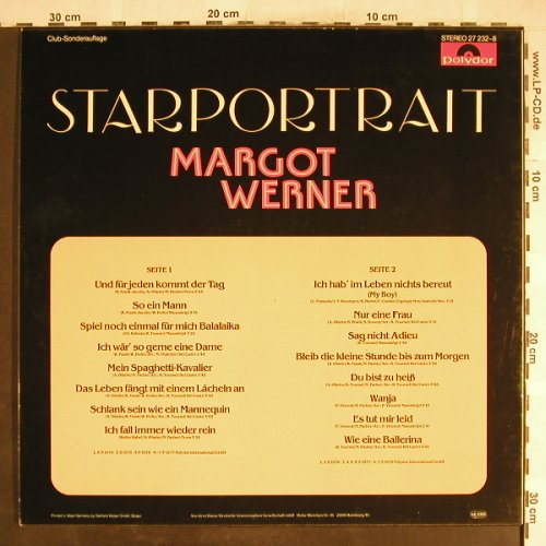 Werner,Margot: Starportrait, Polydor, Club Ed.(27 232-8), D,  - LP - H6980 - 6,00 Euro