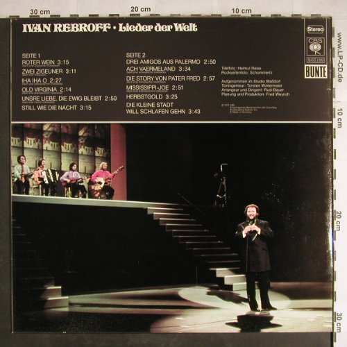 Rebroff,Ivan: Lieder der Welt, CBS/Bunte(CBS S 65199), D, 1972 - LP - H7787 - 3,00 Euro