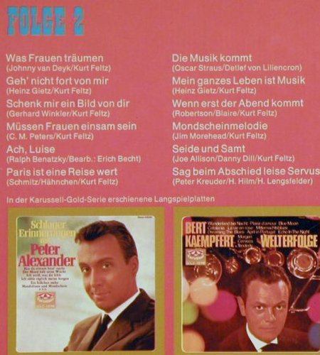 Alexander,Peter: Schlager-Erinnerungen mit-Folge 2, Karussell(2415 005), D, Ri, 1967 - LP - H8012 - 5,00 Euro