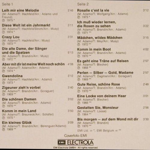 Adamo: 20 Super Hits, EMI(058-29 679), D,  - LP - H8015 - 4,00 Euro