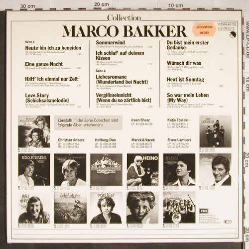Bakker,Marco: Collection, EMI(028-46 718), D,  - LP - H8074 - 4,00 Euro