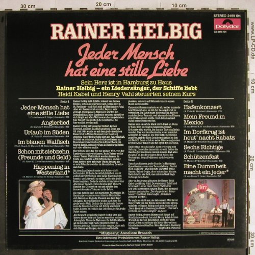 Helbig,Rainer: Jeder Mensch hat eine stille Liebe, Polydor(2459 194), D, 1979 - LP - H8381 - 6,00 Euro