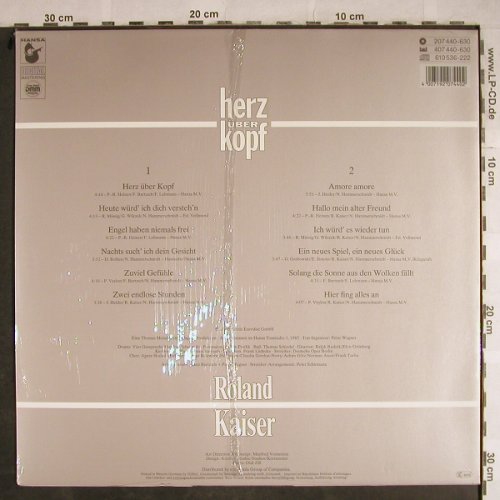 Kaiser,Roland: Herz über Kopf, FS-New, Hansa(207 440-630), D, 1985 - LP - H8437 - 7,50 Euro