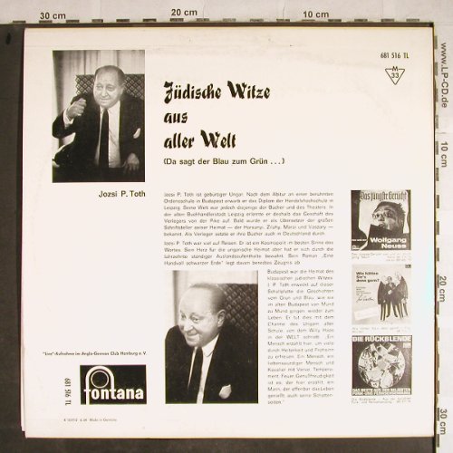 Toth,Jozsi P.: Jüdische Witze aus aller Welt, Fontana, bad cond.(681 516 TL), D, vg-/vg+, 1964 - LP - H8654 - 7,50 Euro