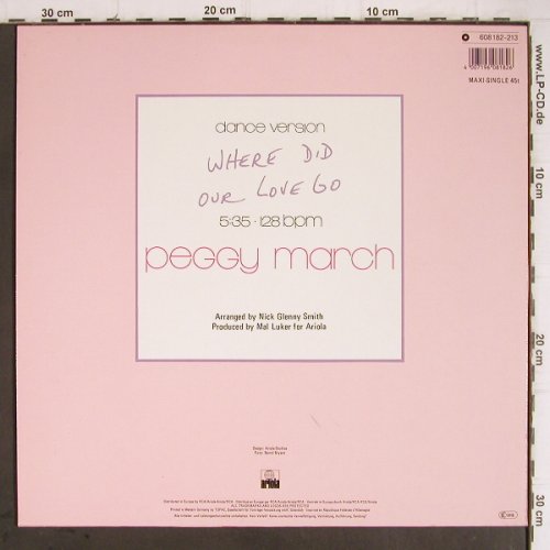 March,Peggy: Where Did Our Love Go*2+1, Ariola(608 182-213), D, 1986 - 12inch - H8729 - 4,00 Euro