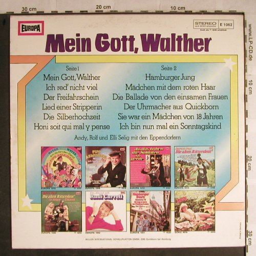 Andy,Rolf&Elli Selig,d.Eppendorfern: Mein Gott, Walter, Europa(E 1062), D, 1975 - LP - H8825 - 5,00 Euro