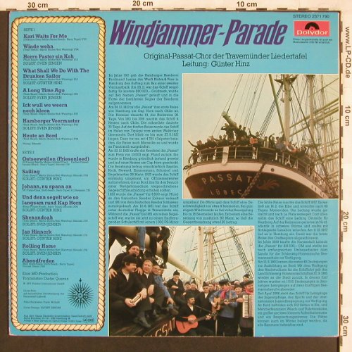 Original Passat Chor: Windjammer-Parade,TravemLiedertafel, Polydor(2371 790), D, 1977 - LP - H8886 - 5,50 Euro