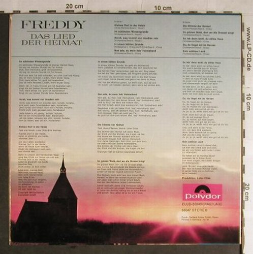 Quinn,Freddy: Das Lied Der Heimat,Club-Sonderaufl, Polydor(60 647), D, 1966 - 10inch - H8941 - 3,00 Euro