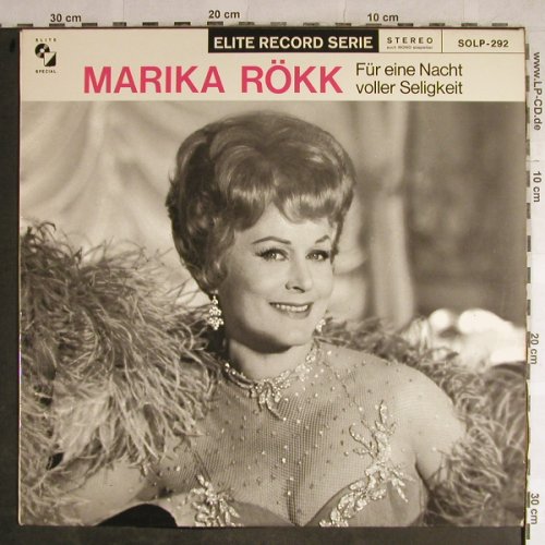 Rökk,Marika: Für eine Nacht voller Seligkeit, Elite (s/w Cover)(SOLP-292), CH,  - LP - H8959 - 5,00 Euro