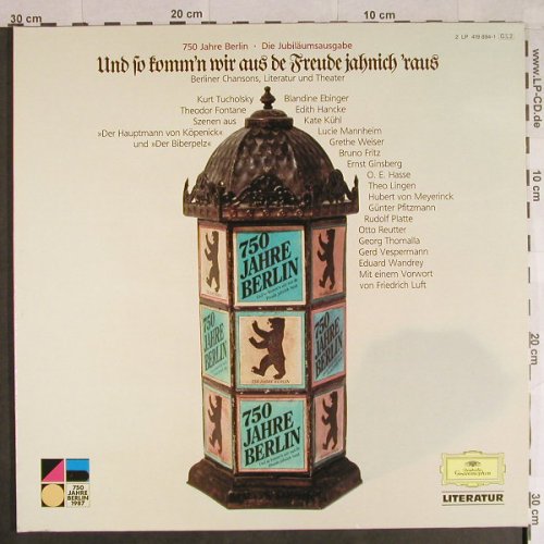 V.A.Und so komm'n wir aus de Freude: jahnich raus (750 Jahre Berlin), Deutsche Gramophon(419 894-1), D, 1987 - 2LP - H906 - 7,50 Euro