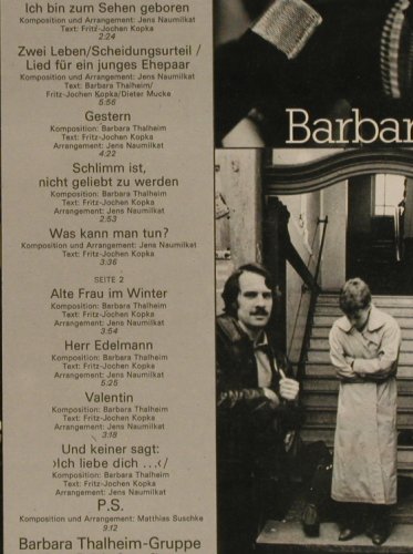 Thalheim,Barbara: Und Keiner Sagt:Ich Liebe Dich.., Amiga(8 45 229), DDR, 1982 - LP - H9072 - 5,00 Euro