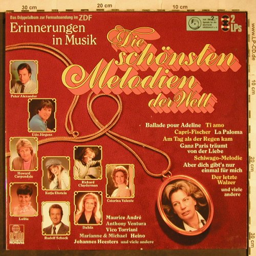 V.A.Erinnerungen in Musik: Die schönsten Melodien der Welt,Foc, Ariola(302 768), D, 1986 - 2LP - H9144 - 5,00 Euro