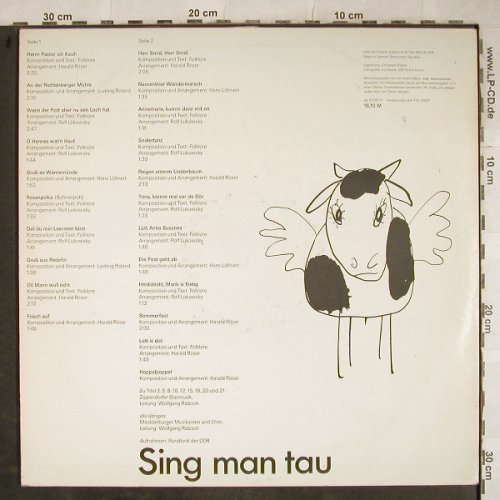 V.A.Sing man tau: Mecklenburger Musikanten.., Amiga (blau)(8 55 542), DDR, 1977 - LP - H9234 - 3,00 Euro