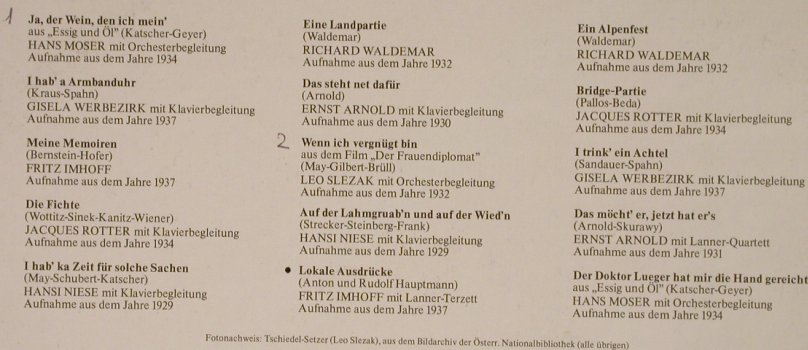 V.A.Wiener Lieblinge von seinerzeit: Hans Moser,G.Werbezirk,F.Imhoff, Preiser Records(PR 9831), A, woc,  - LP - H9317 - 5,00 Euro