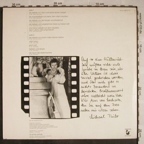 Thilo,Michael: Villon-Balladen u.eigene Lieder v., Der Andere Song(89 047 IU), D, 1975 - LP - H9516 - 7,50 Euro
