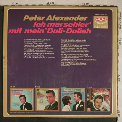 Alexander,Peter: Ich marschier'mit mein' Duli-Dulieh, Karussell(2415 027), D, Ri, 1963 - LP - H9642 - 5,00 Euro