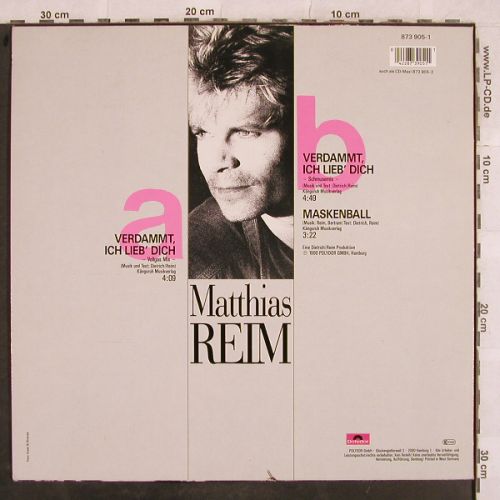 Reim,Matthias: Verdammt Ich Lieb Dich*2+1, Polydor(873 905-1), D, 1990 - 12inch - H9689 - 3,00 Euro