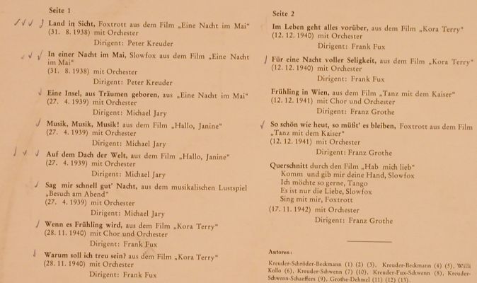 Rökk,Marika: Das schönste von damals,1938-1942, Telefunken(HT-P 506), D, vg+/vg+,  - LP - H9921 - 4,00 Euro
