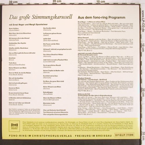 Neger,Ernst & Margit Sponheimer...: Das große Stimmungskarussell, Fono-Ring(SFGLP 77 916), D,  - LP - V1016 - 5,00 Euro