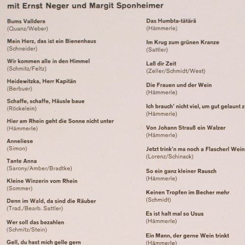 Neger,Ernst & Margit Sponheimer...: Das große Stimmungskarussell, Fono-Ring(SFGLP 77 916), D,  - LP - V1016 - 5,00 Euro