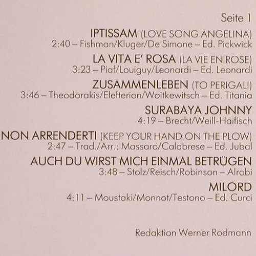 Milva: Ein Portrait, Club.Ed., Metronome(34 765 8), D, 1978 - LP - V1052 - 7,50 Euro