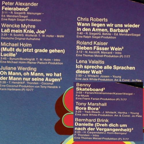 V.A.Super 20 - Hitparade: Peter Alexander... Andrea Jürgens, Ariola (669 440), D, 1978 Typ: LP Best.-Nr.: V1055 Preis: 4,00 Euro