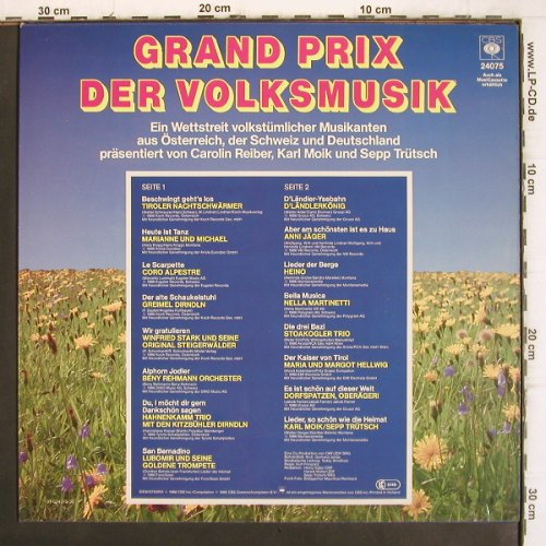 V.A.Grand Prix der Volksmusik: Sieger Wien, 12 Juli 1986, CBS(CBS 24075), NL, 1986 - LP - V1134 - 4,00 Euro