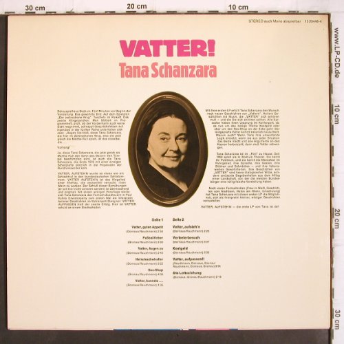 Schanzara,Tana: Vatter!, BASF/Cornet (15 20446-4), D Typ: LP Best.-Nr.: V1179 Preis: 7,50 Euro