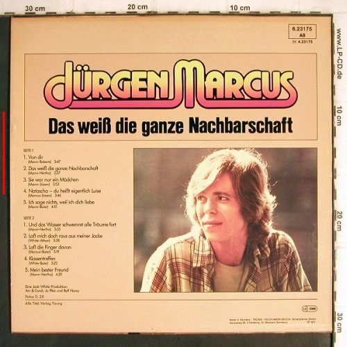 Marcus,Jürgen: Das weiß die ganze Nachbarschaft, Telefunken(6.23175 AS), D, m /vg+, 1977 - LP - V1238 - 4,00 Euro