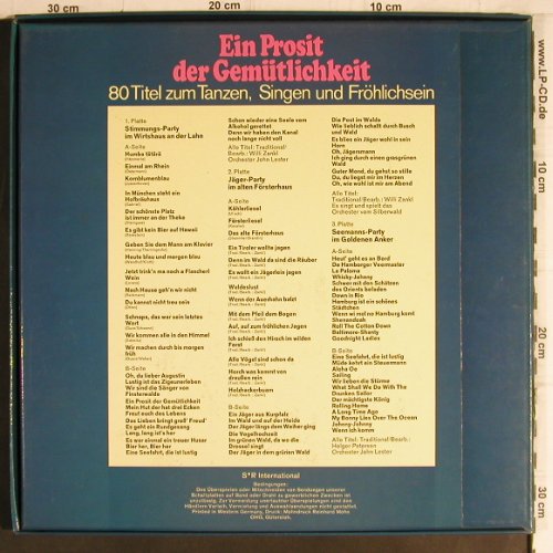 V.A.Ein Prosit der Gemütlichkeit: 80 Titel zum Tanzen,Singen...., SR Int.(62 790), D, Box,  - 3LP - V1331 - 5,00 Euro