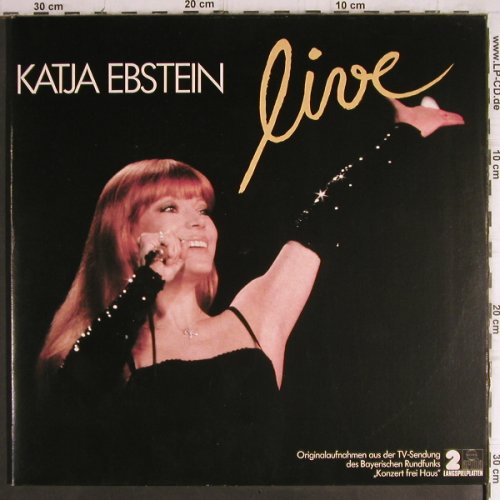 Ebstein,Katja: Live, Foc, Ariola (301 200-406), D, 1980 Typ: 2LP Best.-Nr.: V1333 Preis: 9,00 Euro