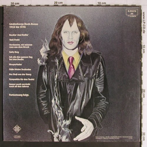 Lindenberg,Udo: Rock Revue, Foc, +Beilage, Telefunken (6.23474 AS), D, 1978 Typ: LP Best.-Nr.: V1384 Preis: 7,50 Euro