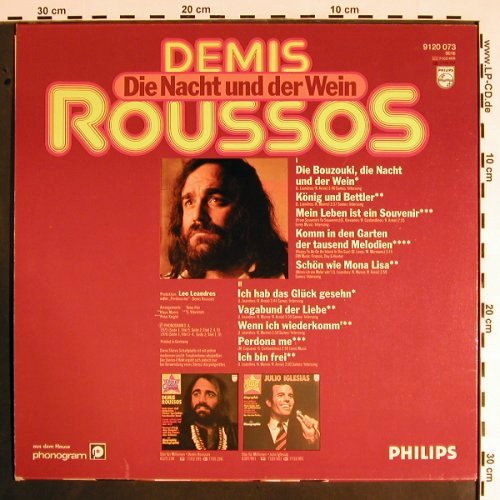 Roussos,Demis: Die Nacht und der Wein, Philips(9120 073), D,  - LP - V1411 - 4,00 Euro