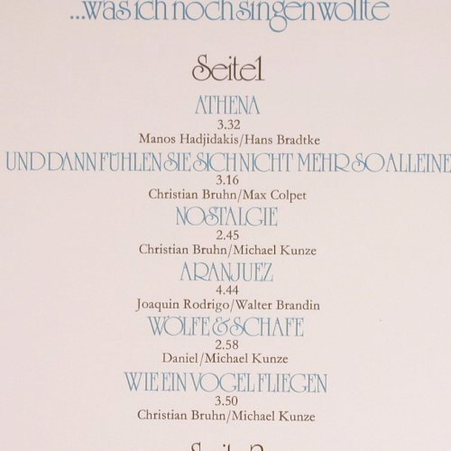 Ebstein,Katja: ...was ich noch singen wollte, Foc², United Artists Records (UAS 29 677 I), D, 1974 Typ: LP Best.-Nr.: V1412 Preis: 7,50 Euro
