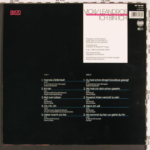 Leandros,Vicky: Ich Bin Ich, Avon (INT 161.560), D, 1988 Typ: LP Best.-Nr.: V1435 Preis: 5,00 Euro