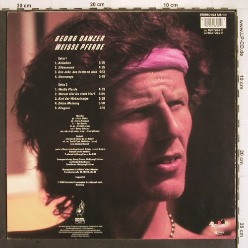 Danzer,Georg: Weisse Pferde, Polydor(823 728-1), D, 1984 - LP - V143 - 6,00 Euro