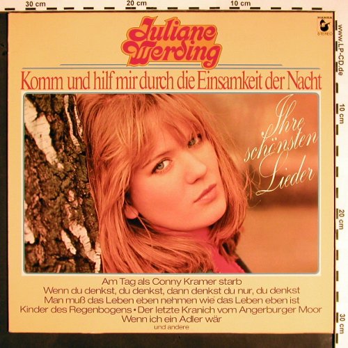 Werding,Juliane: Ihre Schönsten Lieder-Komm u Hilf.., Hansa (28 06-270), D, 1976 Typ: LP Best.-Nr.: V1447 Preis: 5,00 Euro