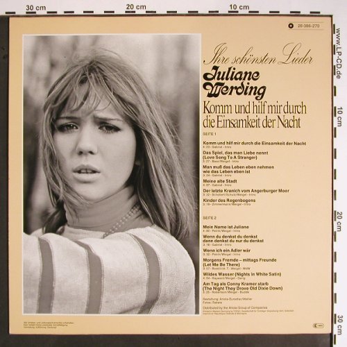 Werding,Juliane: Ihre Schönsten Lieder-Komm u Hilf.., Hansa (28 06-270), D, 1976 Typ: LP Best.-Nr.: V1447 Preis: 5,00 Euro