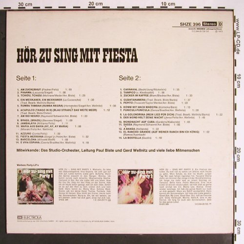 V.A.HörZu - sing mit! Fiesta: Studio Orch.Paul Biste, Wellnitz..., HrZu(SHZE 396), D, 1973 - LP - V1471 - 4,00 Euro
