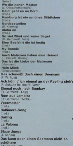 Singende Strolche: Singen von Hamburg, Seefahrt..., Cortina (ST 27179), D, 1979 Typ: LP Best.-Nr.: V1472 Preis: 7,50 Euro