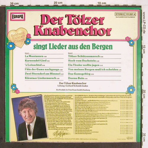 Tölzer Knabenchor: singt Lieder aus den Bergen, Europa (111 207.4), D, 1982 Typ: LP Best.-Nr.: V155 Preis: 5,00 Euro