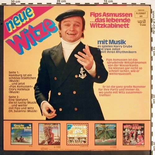 Asmussen,Fips: neue Witze mit (Nur für Erwachsene), Audi ton (6.22687 AD), D, 1973 Typ: LP Best.-Nr.: V1568 Preis: 6,00 Euro