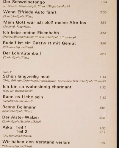 Schulzke's Skandal Trupp: Der Alster Walzer, EMI Columbia (066-32 598), D, 1977 Typ: LP Best.-Nr.: V1570 Preis: 7,50 Euro